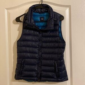 Gap packable down puffer vest jacket size XS